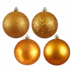 Cheap 😍 Yellow Ornaments Vickerman 6 In. 4 Finish Ball Ornament - Set Of 4 🎉