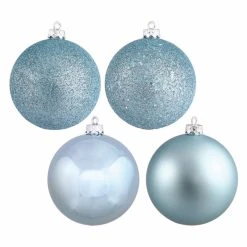 Best deal 🎉 Yellow Ornaments Vickerman 8 In. 4 Finish Ball Ornament - Set Of 4 🎉