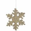 New 🌟 Yellow Ornaments Vickerman 18 In. Glitter Snowflake Ornament 🔔 -Jolly Ornaments Shop masterVKR3872