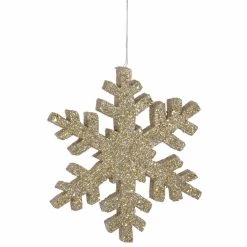 New 🌟 Yellow Ornaments Vickerman 18 In. Glitter Snowflake Ornament 🔔