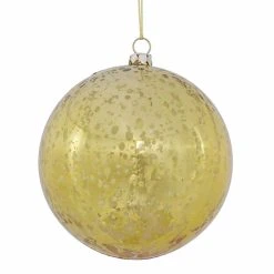 Outlet ⭐ Red Ornaments Vickerman 4 In. Shiny Mercury Ball Ornament - Set Of 6 ✨