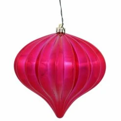 Deals 🔔 Red Ornaments Vickerman 5.7 In. Shiny Onion Ornament - Set Of 3 🥰