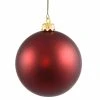 Hot Sale 🛒 Orange Ornaments Vickerman 4 In. Matte Ball Ornament - Set Of 6 🎉 -Jolly Ornaments Shop masterVKR3958
