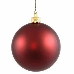 Hot Sale 🛒 Orange Ornaments Vickerman 4 In. Matte Ball Ornament - Set Of 6 🎉