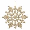 Outlet 🔥 Yellow Ornaments Vickerman 4 In. Champagne Glitter Snowflake - Set Of 24 ⌛ -Jolly Ornaments Shop masterVKR881