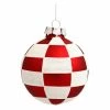 Wholesale 👍 Red Ornaments Vickerman 80MM Red/White Check Balls - Set Of 4 ✨ -Jolly Ornaments Shop masterVKR905
