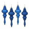Best Sale ❤️ Blue Ornaments Vickerman 7 In. Blue Finial 4 Finish Assorted - Set Of 8 😀 2 Best Sale ❤️ Blue Ornaments Vickerman 7 In. Blue Finial 4 Finish Assorted - Set Of 8 😀 -Jolly Ornaments Shop masterVKR920