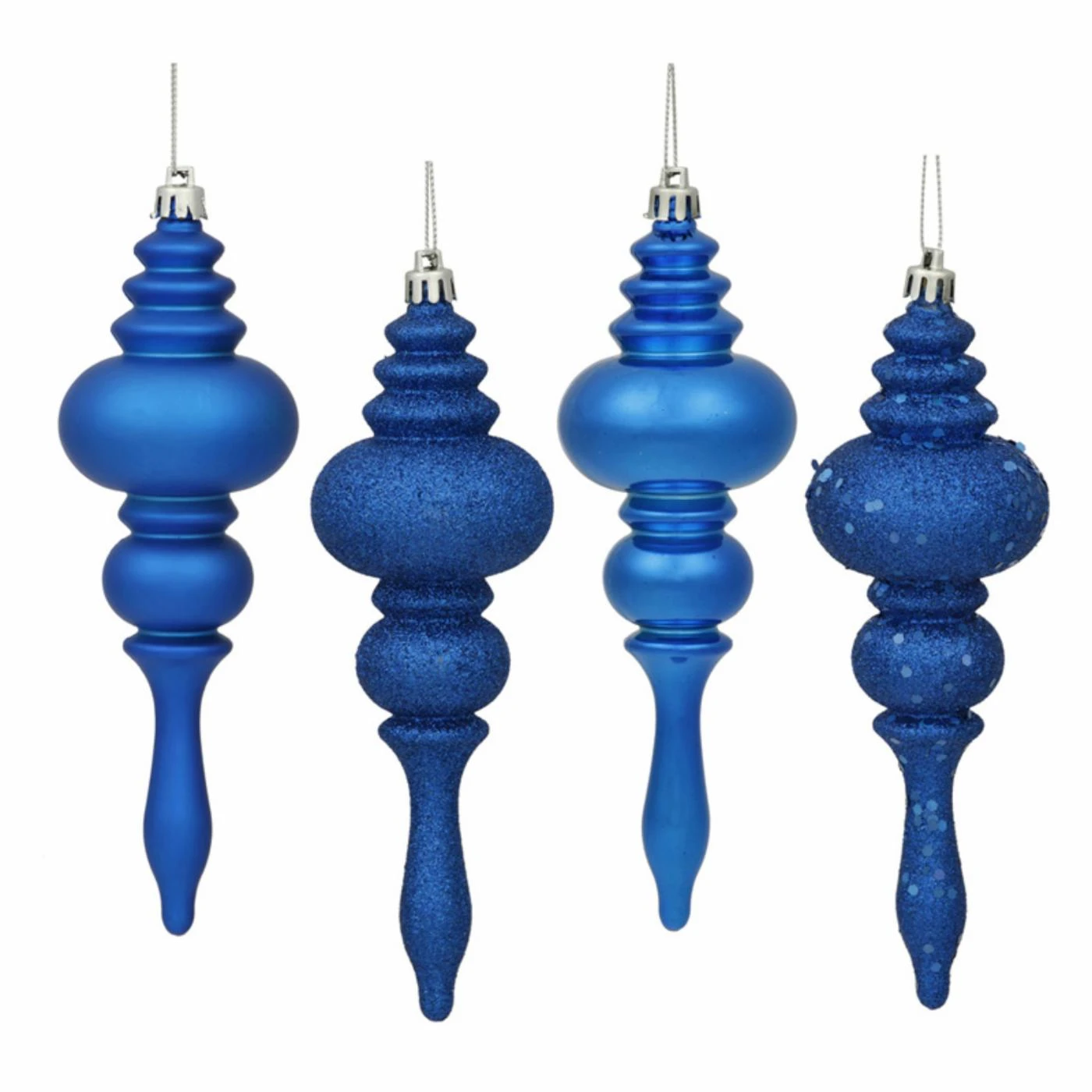 Best Sale โค๏ธ Blue Ornaments Vickerman 7 In. Blue Finial 4 Finish Assorted - Set Of 8 ๐ 3 Best Sale โค๏ธ Blue Ornaments Vickerman 7 In. Blue Finial 4 Finish Assorted - Set Of 8 ๐
