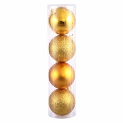 Wholesale ⭐ Yellow Ornaments Vickerman 2.4 In. Antique 4 Finish Gold Ornament Assorted - Set Of 24 ⌛