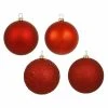 Promo ❤️ Red Ornaments Vickerman 2.75-in. Red 4 Finish Ornament Assorted - Set Of 20 🥰 -Jolly Ornaments Shop masterVKR940