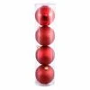Deals ⌛ Red Ornaments Vickerman 4.75 In. Red 4 Finish Ball Assorted - Set Of 4 ⌛ -Jolly Ornaments Shop masterVKR981