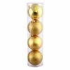 Top 10 🔥 Yellow Ornaments Vickerman 4.75 In. Gold 4 Finish Ball Assorted - Set Of 4 🛒