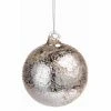 New 💯 All Other Brands Metallic Ornaments Antique Silver Glass Round Ornament - Set Of 6 ❤️ -Jolly Ornaments Shop masterZODA584