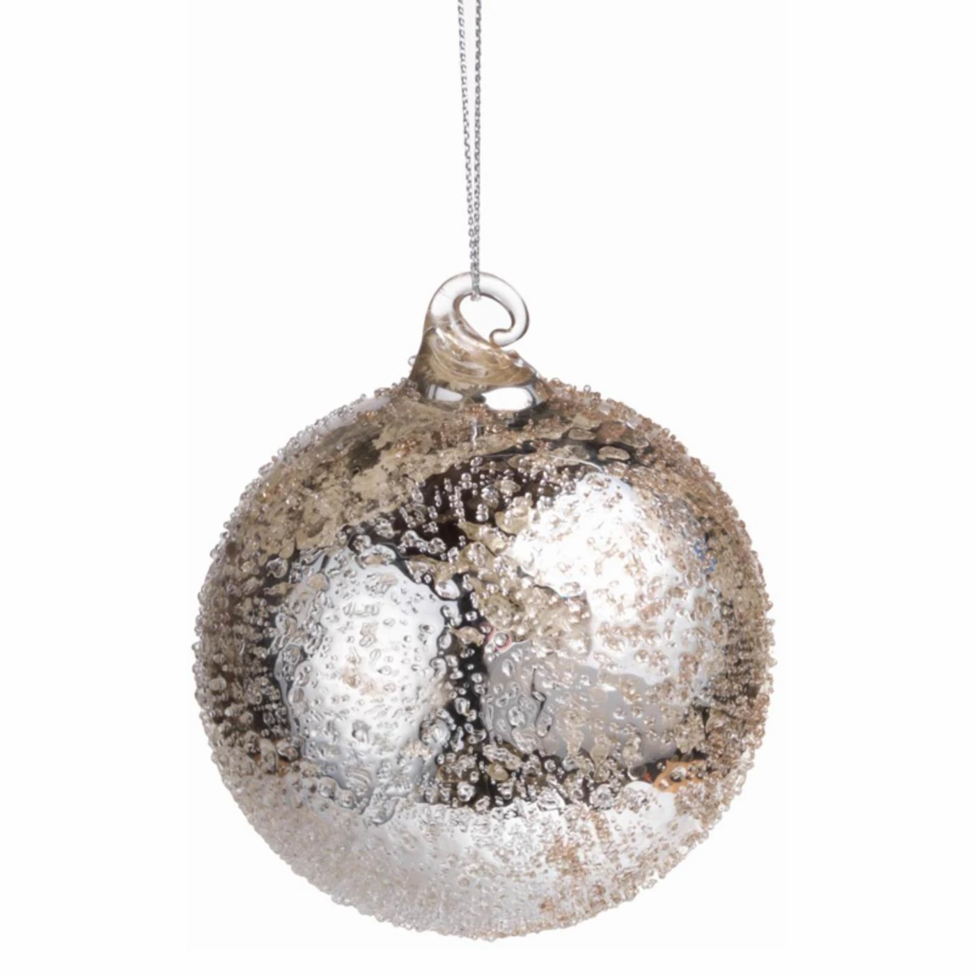 New 💯 All Other Brands Metallic Ornaments Antique Silver Glass Round Ornament - Set Of 6 ❤️ 3 New 💯 All Other Brands Metallic Ornaments Antique Silver Glass Round Ornament - Set Of 6 ❤️