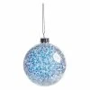Hot Sale 👏 All Other Brands Metallic Ornaments Silver And Blue Sequin Ball Ornament Set 💯 -Jolly Ornaments Shop masterZODA634