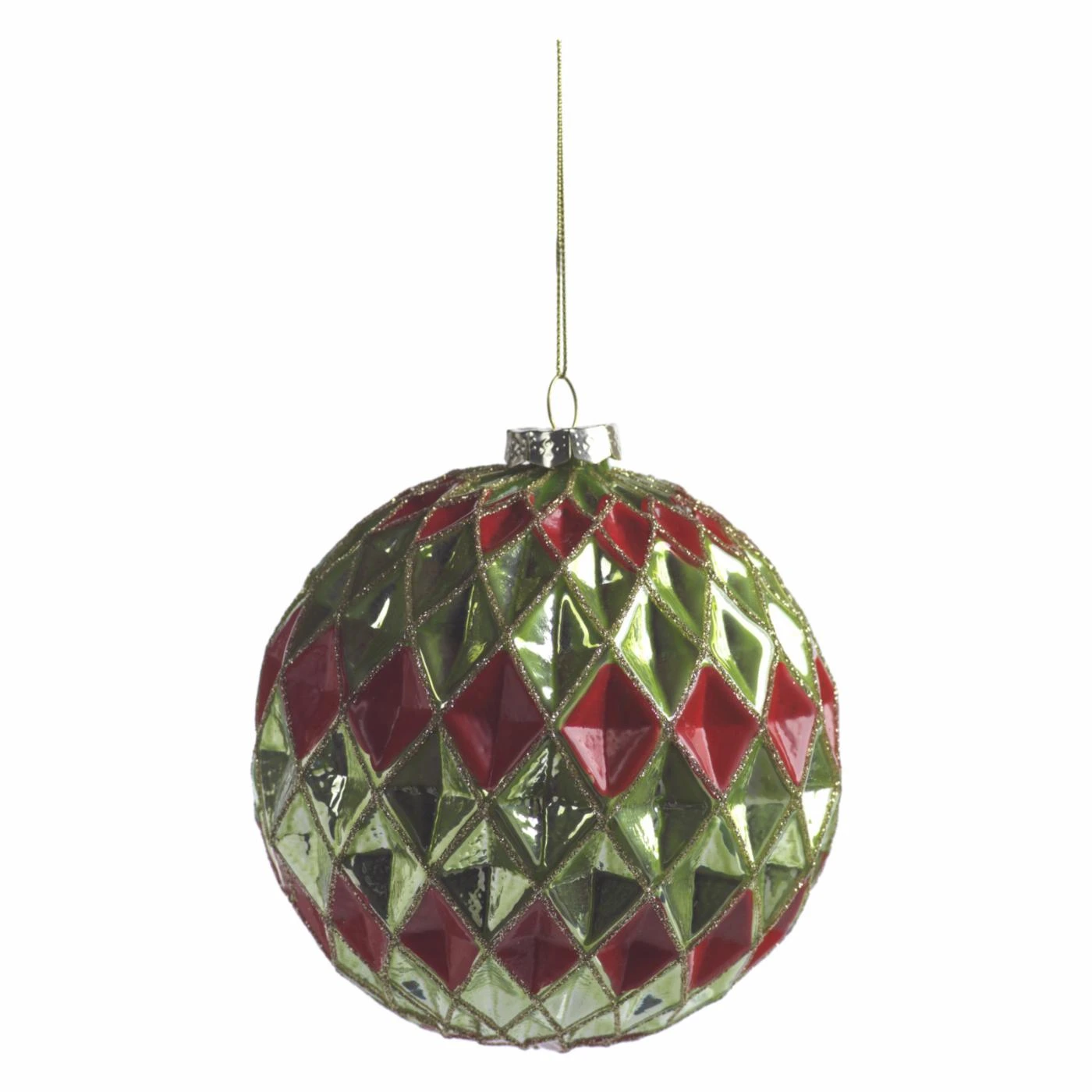 New โค๏ธ All Other Brands Green Ornaments Harlequin Christmas Ball Ornament - Set Of 4 ๐ 3 New โค๏ธ All Other Brands Green Ornaments Harlequin Christmas Ball Ornament - Set Of 4 ๐