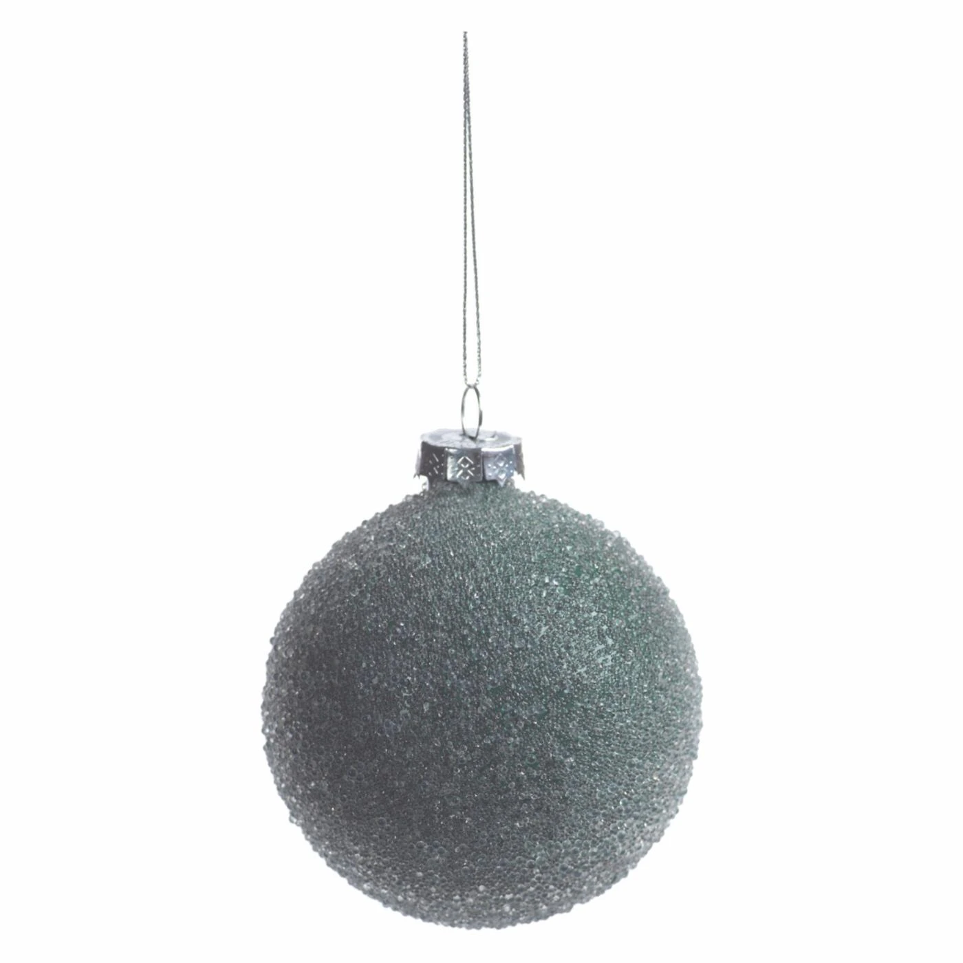 Brand new โค๏ธ All Other Brands Green Ornaments Frosted Green Beaded Christmas Ball Ornament - Set Of 6 ๐ฅ 3 Brand new โค๏ธ All Other Brands Green Ornaments Frosted Green Beaded Christmas Ball Ornament - Set Of 6 ๐ฅ