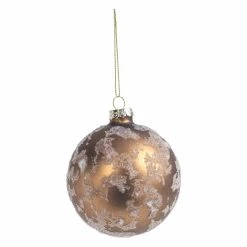 Deals ❤️ All Other Brands Metallic Ornaments Abstract Beaded Hanging Copper Ball Ornament - Set Of 6 🌟