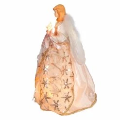 Outlet 😍 Christmas Tree Toppers Kurt S. Adler UL 10 Light Boho Chic Angel Tree Topper ⭐ -Jolly Ornaments Shop scaleKSA3257