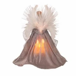 Promo 🧨 Kurt S. Adler, Inc. Christmas Tree Toppers Kurt Adler 16-Inch Fiber Optic White, Silver, And Gray Angel Tree Topper 🛒 -Jolly Ornaments Shop scaleKSA3303