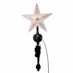 Best Pirce ✔️ Kurt S. Adler, Inc. 🤩 Christmas Tree Toppers Kurt Adler 19.7-Inch LED Star Tree Topper With Rotating Santa ✨ -Jolly Ornaments Shop scaleKSA3618