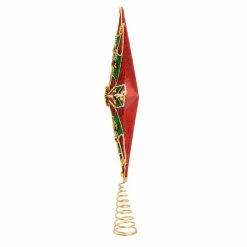 Best Sale 🧨 Kurt S. Adler, Inc. 😀 Christmas Tree Toppers Kurt Adler 16-Inch 8-Point Red, Green, And Gold Traditional Star Tree Topper ✨ -Jolly Ornaments Shop scaleKSA3622
