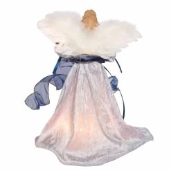 Deals 👏 Kurt S. Adler, Inc. ✨ Christmas Tree Toppers Kurt Adler 12-Inch UL 10-Light Delft Blue With Gold Angel Tree Topper ✨ -Jolly Ornaments Shop scaleKSA3623